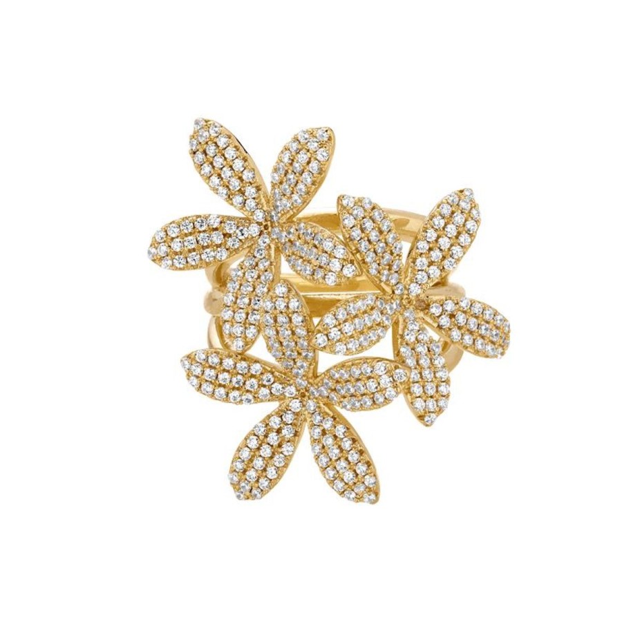 Pierscionki Selfie Jewellery | Pierscionek 3 Lilies Gold -