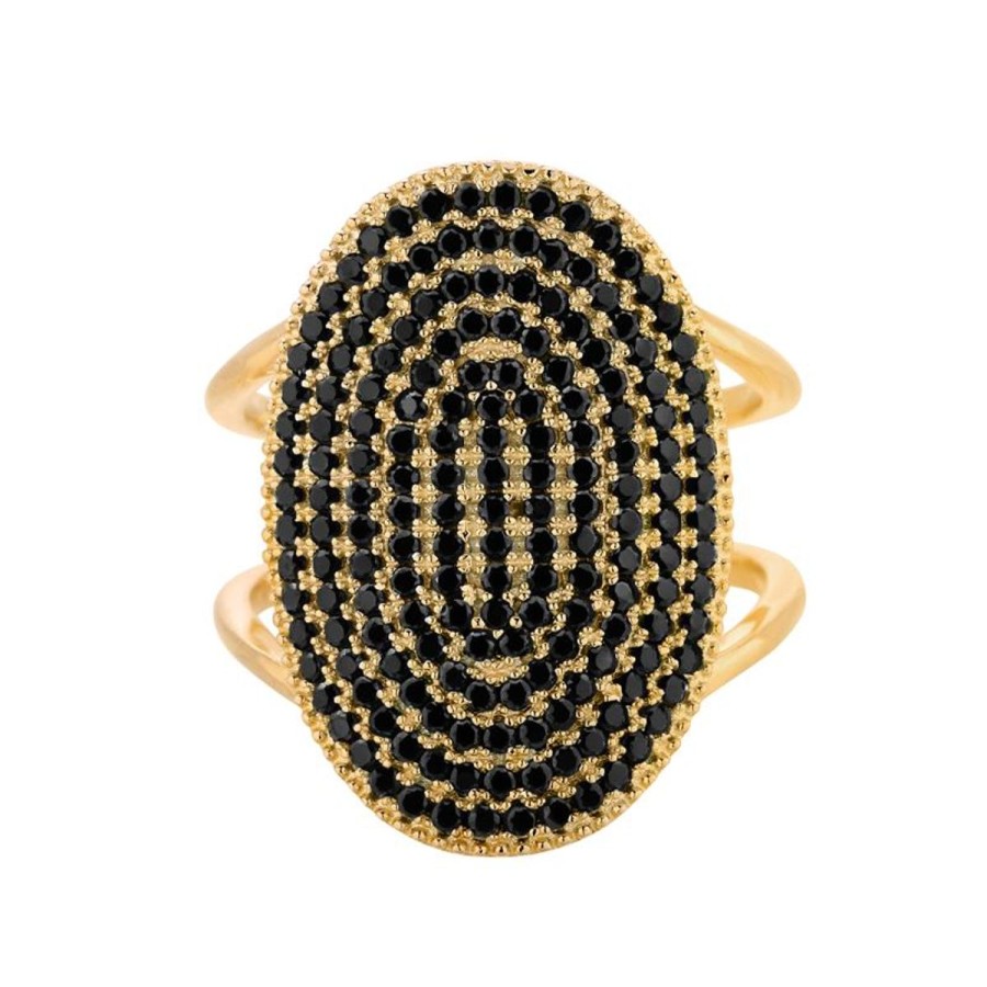 Pierscionki Selfie Jewellery | Pierscionek Island Black Gold -