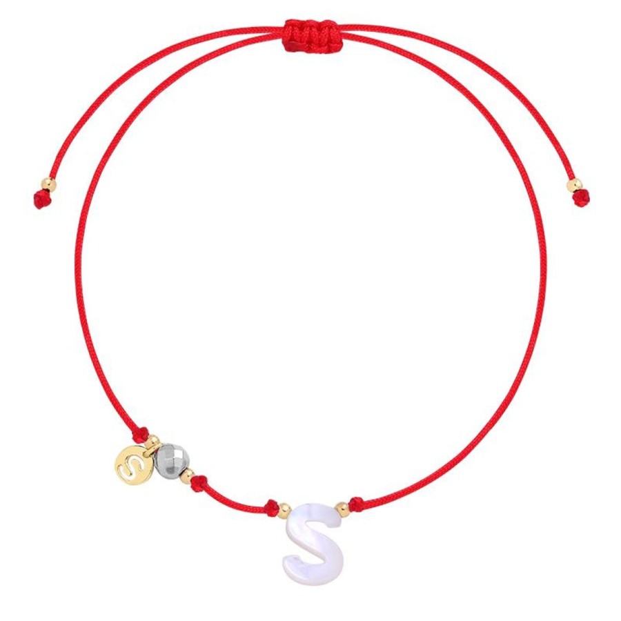 Bransoletki Selfie Jewellery | Bransoletka Z Literka With Love Red -