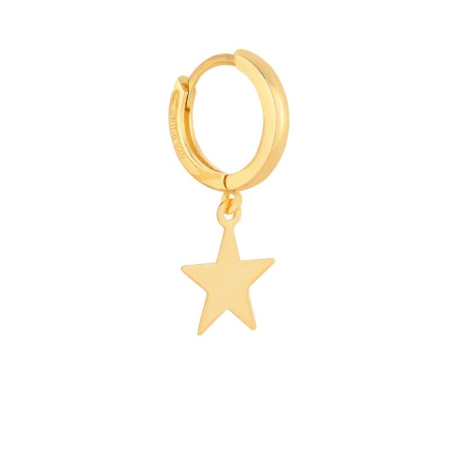 Kolczyki Selfie Jewellery | Kolczyk Star Huggie Gold -