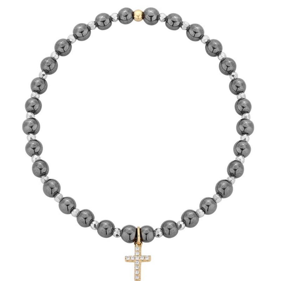 Bransoletki Selfie Jewellery | Bransoletka Hematite Cross -