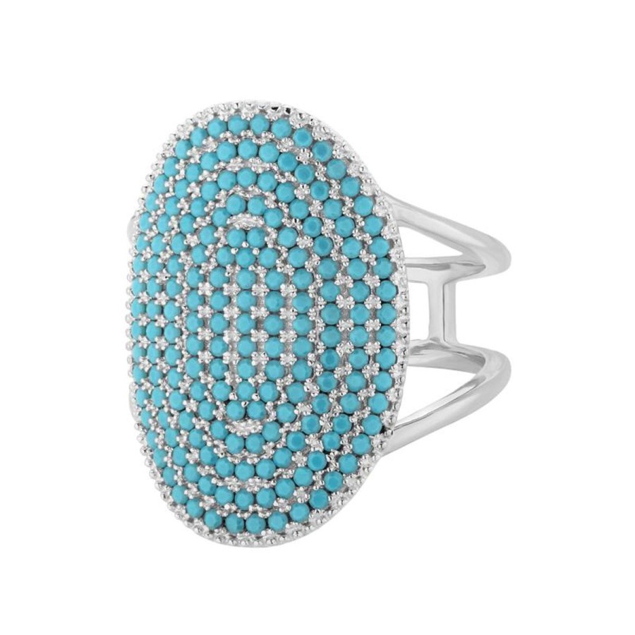 Pierscionki Selfie Jewellery | Pierscionek Island Turquoise Silver -