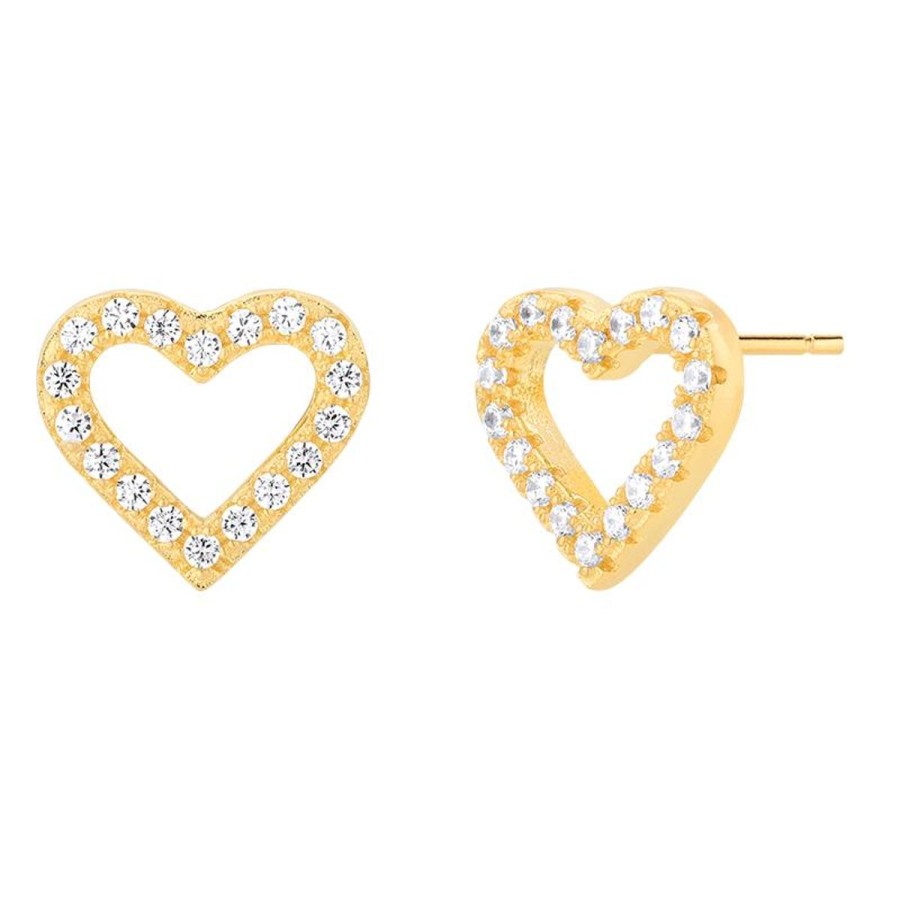 Kolczyki Selfie Jewellery | Kolczyki Heart Gold -