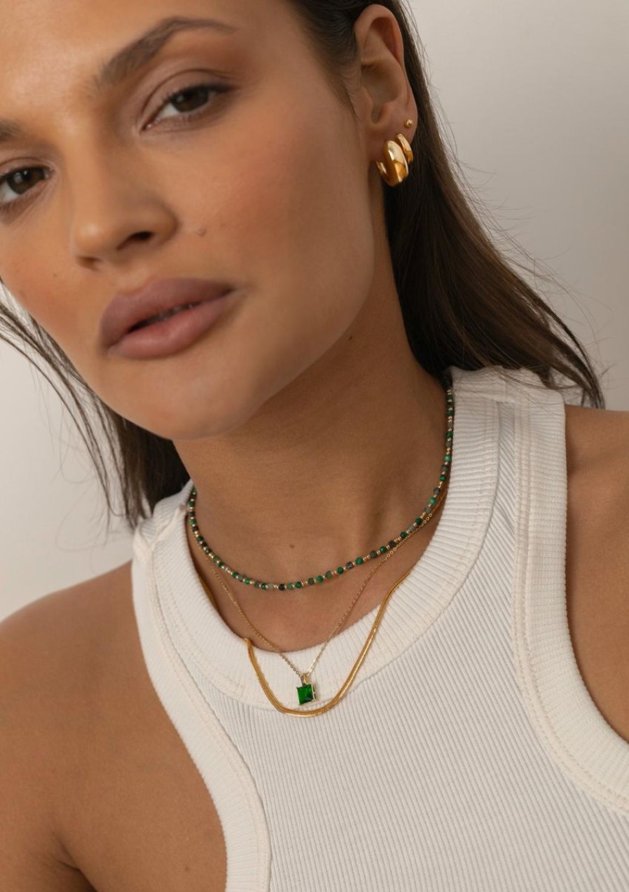 Naszyjniki Selfie Jewellery | Naszyjnik Emerald Protection -