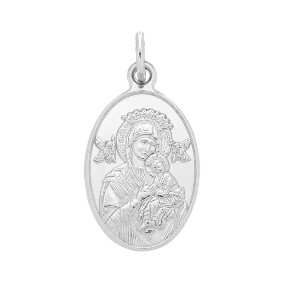 Naszyjniki Selfie Jewellery | Medalik Z Maryjka Silver -