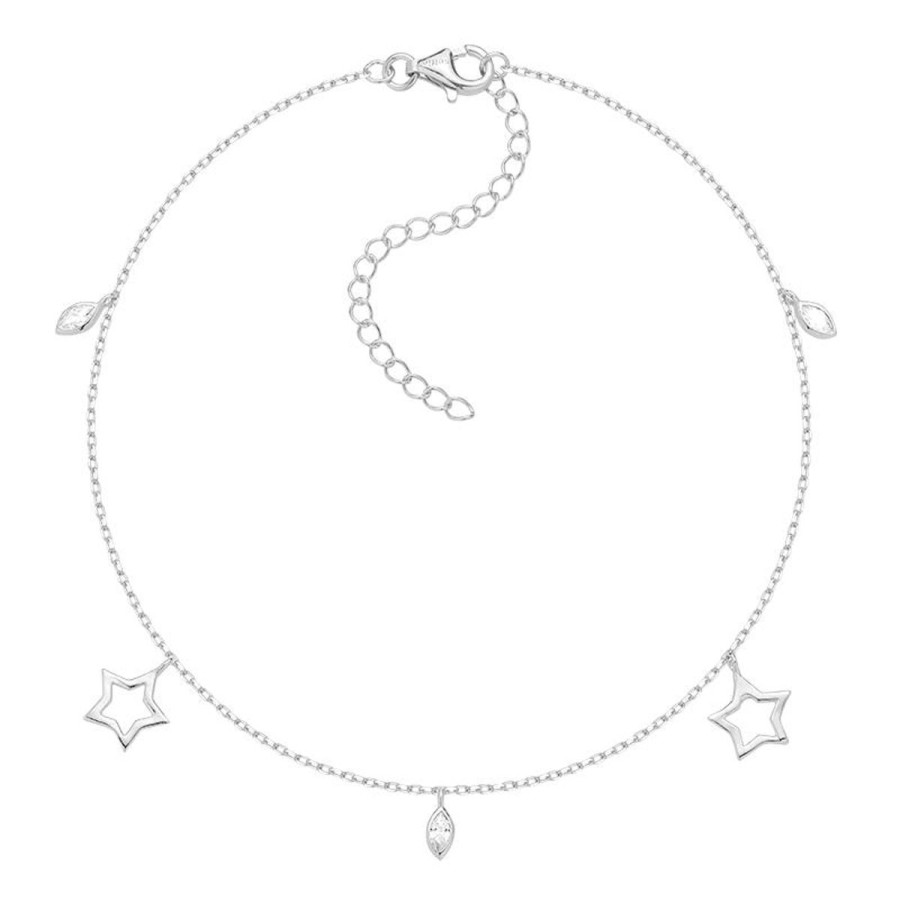 Bransoletki Selfie Jewellery | Bransoletka Na Kostke Twinkle Silver -