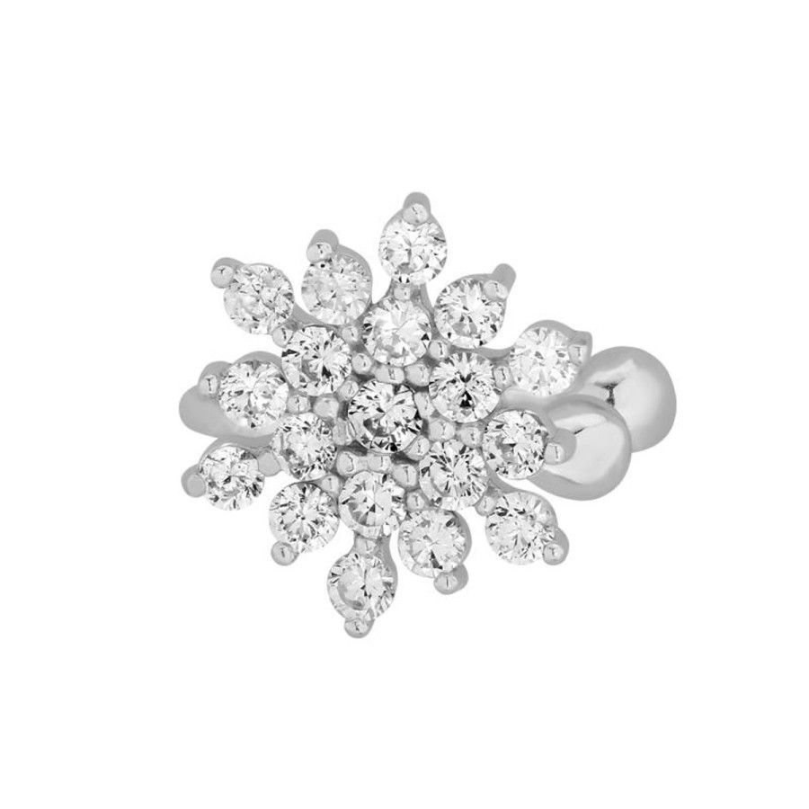 Kolczyki Selfie Jewellery | Kolczyk Top Snowflake Silver -