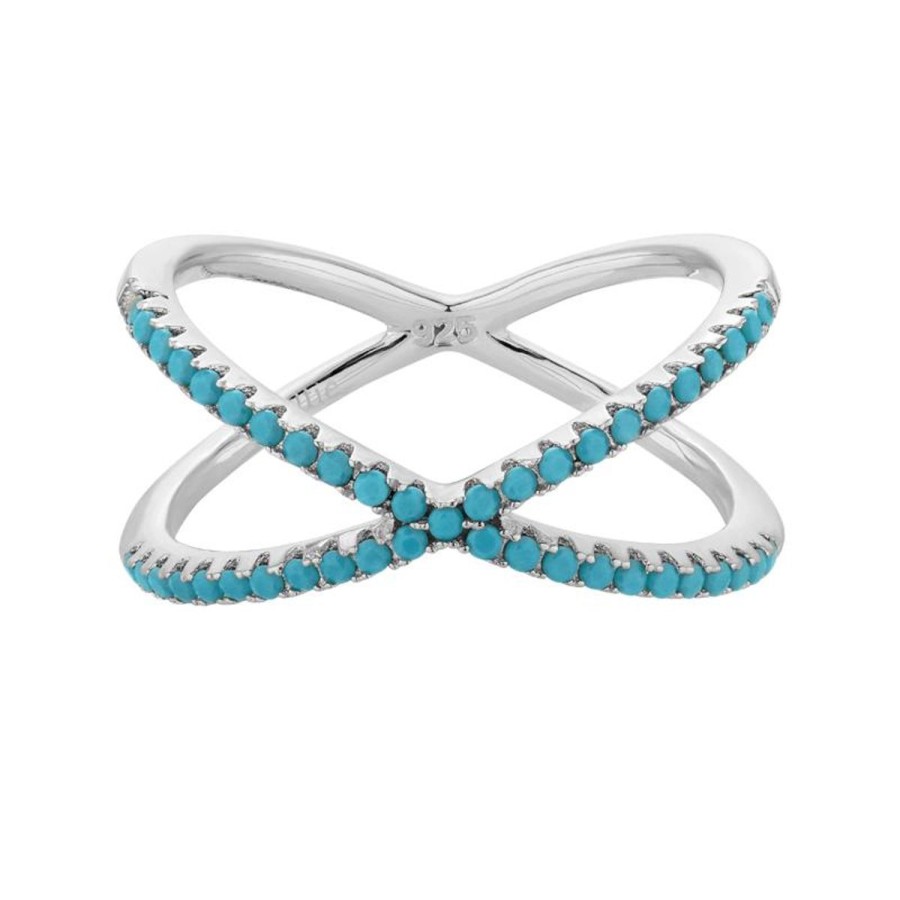 Pierscionki Selfie Jewellery | Pierscionek X-Mini Turquoise Silver -