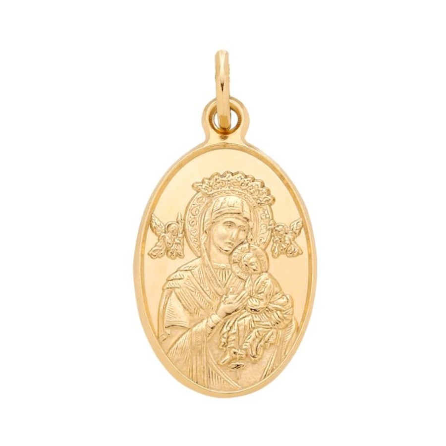 Naszyjniki Selfie Jewellery | Medalik Z Maryjka Gold -