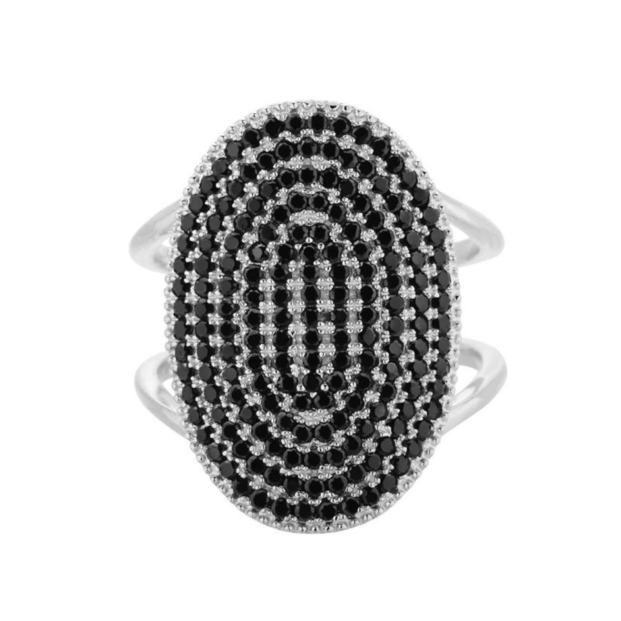 Pierscionki Selfie Jewellery | Pierscionek Island Black Silver -