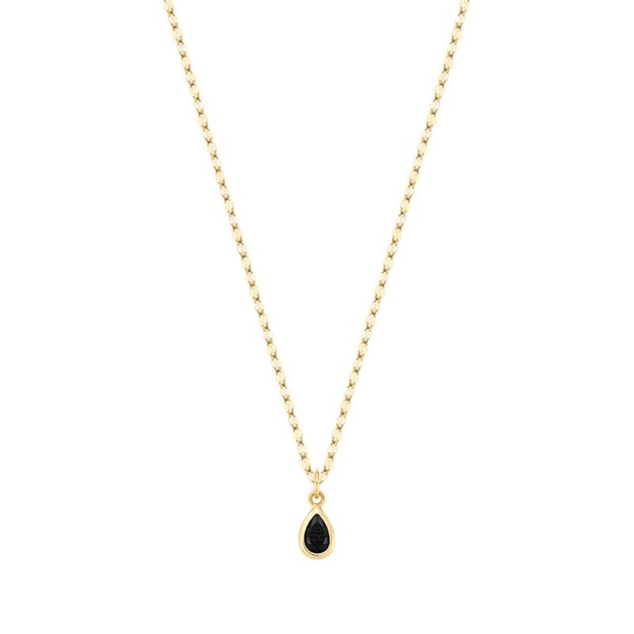 Naszyjniki Selfie Jewellery | Naszyjnik New Charm Teardrop Black Gold -