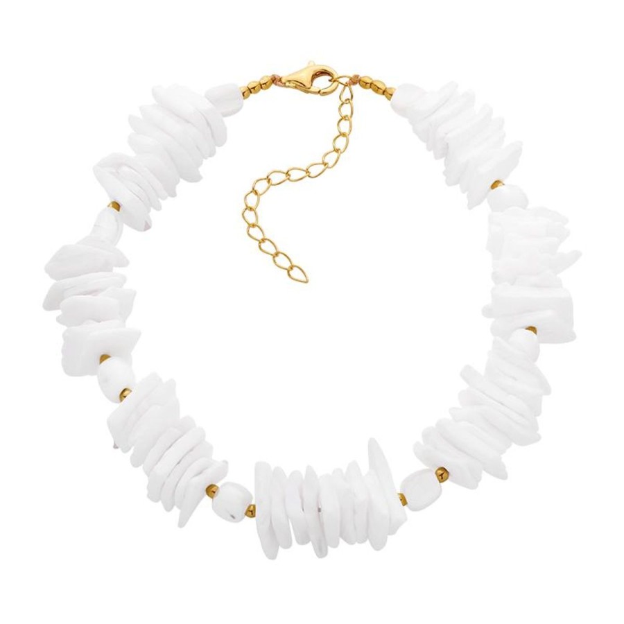 Bransoletki Selfie Jewellery | Bransoletka Na Kostke White Waves -