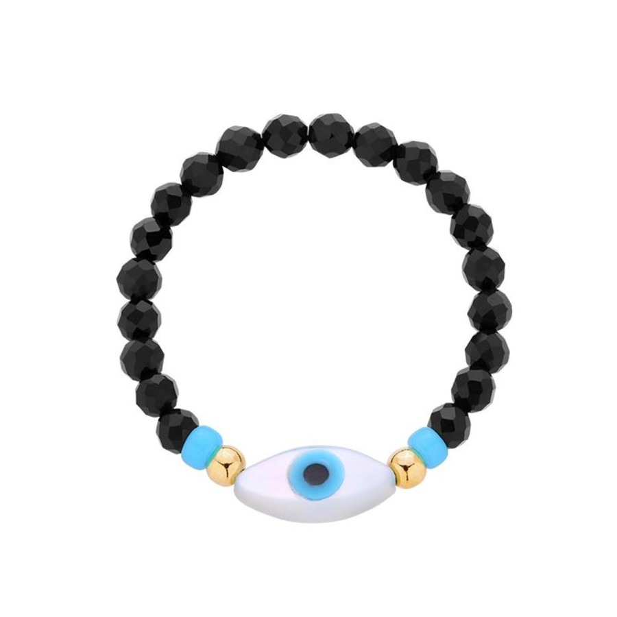 Pierscionki Selfie Jewellery | Pierscionek Oko Proroka Mykonos Black -