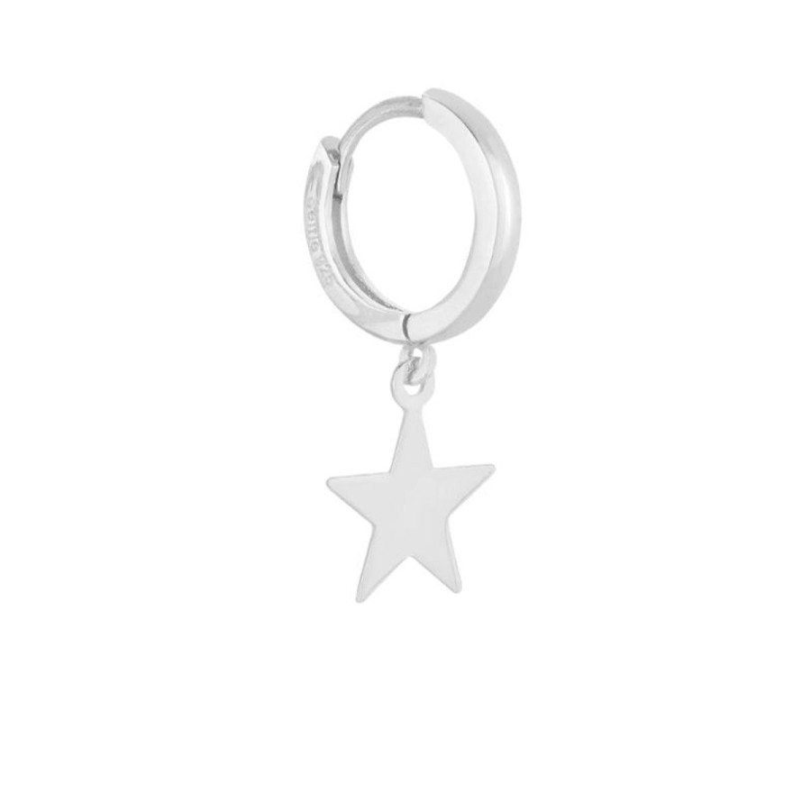 Kolczyki Selfie Jewellery | Kolczyk Star Huggie Silver -